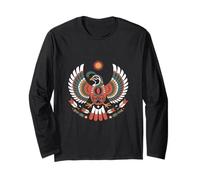Quaglia Indigena Arte Tribale Indiana Nativa Americana Maglia a Manica