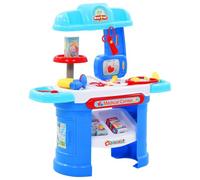 QUAHEAS 15 Pezzi Gioco Dottorico Bambini in Plastica con 14 Dispositivi Medici 38x30x67,5 cm Educativo per Giochi di Ruolo, Asilo, Cameretta, Carnevale, Fantasia e Apprendimento