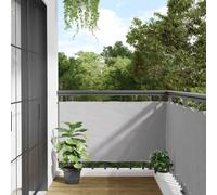 QUAHEAS Frangivista per balcone, grigio, in PVC, 500 x 90 cm, con occhielli in alluminio, resistente alle intemperie, per recinzione da giardino, in metallo, a doppia asta, protezione dal vento e