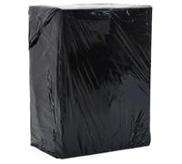 QUAHEAS Pellicola elastica nera, 2 pezzi, 30 µm, in polietilene, 50 cm x 300 m, per cartone, materiale da imballaggio, protezione durante il trasporto, trasloco, magazzino, ufficio