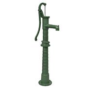 QUAHEAS Pompa a manovella in ghisa con supporto, altezza 131 cm, pompa per fontana e irrigazione da giardino, autoadescante, adatta per pompa cisterna e impianto idrico domestico