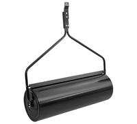 QUAHEAS Rullo per prato da giardino in ferro nero, capacità 63 l, diametro 30 x 90 cm, con manico per addensare, pressare, lisciare e pianificare sementi e prati rotoli in giardino