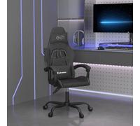 QUAHEAS Sedia da gaming nera in ecopelle, ergonomica, regolabile in altezza, con braccioli e ruote, girevole, per ufficio, PC, scrivania, casa, comoda poltrona direzionale con supporto per collo e