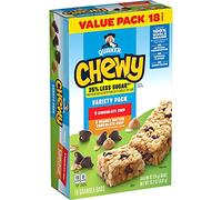 Quaker Chewy Granola Bars, 25% Less Sugar Variety Pack, Snack Bars, Low Sugar, 18 Bars