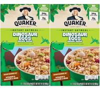 Quaker DINOSAUR EGGS! Brown Sugar Instant Oatmeal, 8 Servings, 14.1 oz box (2...