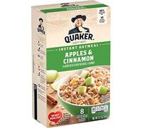 Quaker Instant Oatmeal, Apple & Cinnamon, 1.51oz Packets (8 Pack)