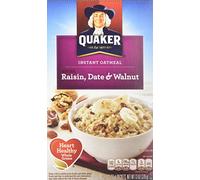 Quaker Instant Oatmeal Raisin, Date & Walnut, 10-count Boxes (Pack of 2)