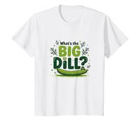 Qual è Il Grande aneto Divertente Pickle Pun Foodie Humor Maglietta, Bambini, Bianco, 10 Anni