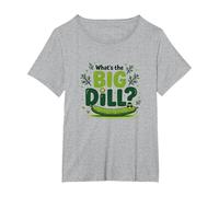 Qual è Il Grande aneto Divertente Pickle Pun Foodie Humor Maglietta, Donna Plus-Size, Grigio Melange, 3X