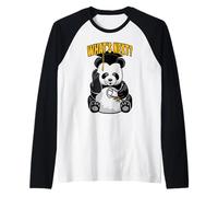 Qual è Il Prossimo Laurea Senior Divertente confuso Panda Laureato Maglia con Maniche Raglan