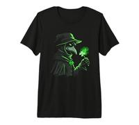 Qual è Il Tuo Medico della Peste Lucky Cure Beer Shamrock Gothic Maglietta Premium