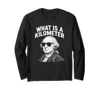 Qual è un chilometro divertente 4 luglio Thomas Jefferson Maglia a Manica