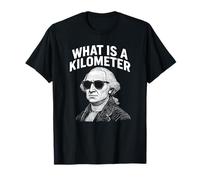 Qual è un chilometro divertente 4 luglio Thomas Jefferson Maglietta