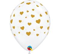 Qualatex 27,9 cm Random Hearts-a-Round Diamond Clear - Palloncini in Lattice 50 Count