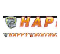 Qualatex 49934 Disney Cars 7,6 cm Happy Birthday "party banner, Modelli/Colori Assortiti, 1 Pezzo