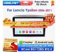 Qualcomm 8 Core 360 ° Telecamera panoramica Wireless CarPlay Android Auto Car Radio per Lancia Ypsilon 2006 - 2011 Multimedia GPS 4G