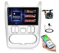 [Qualcomm] 8 Core 4+64G Android 15 Autoradio per Renault Logan 1 Sandero 2009-2015 Largus Dacia Duster 2010-2017 Wireless Carplay Android Auto, 9'' Schermo Radio BT/Telecamera Posteriore/DSP/FM/RDS