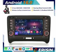 Qualcomm 8G+128G Android 16 Autoradio GPS Navi per AUDI TT MK2 CarPlay DAB+ OBD2