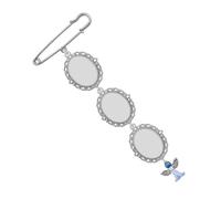 Qualcosa Blu Memorial Photo Charm Pin Per Bouquet di Nozze Boutonniere Angelica Ala Foto Pin Per Sposa Sposo Matrimonio Boutonniere Bouquet, Misura unica, come descritto