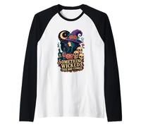 Qualcosa di malvagio in Questo Modo Arriva Witch Moon Skulls Maglia con Maniche Raglan