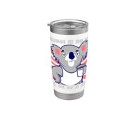 Qualcosa qui è pigro divertente Koala colleghi ufficio Bicchiere termico in acciaio inox doppia parete