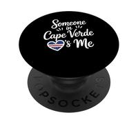 Qualcuno A Capo Verde Mi Ama Bandiera Del Cuore Amore PopSockets PopGrip Adesivo