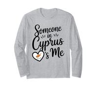 Qualcuno A Cipro Mi AMA Cuore Bandiera di Cipro Maglia a Manica