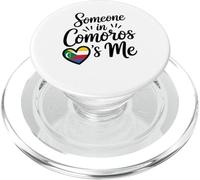 Qualcuno Alle Comore Mi Chiama Comore Flag Heart Long PopSockets PopGrip per MagSafe