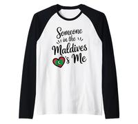 Qualcuno alle Maldive Sono Io Amore Romantico Cuore Maglia con Maniche Raglan