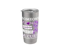 Qualcuno che amo ha bisogno di una cura Alzheimer Consapevolezza Bicchiere termico in acciaio inox doppia parete