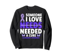 Qualcuno Che Amo ha Bisogno di Una Cura Alzheimer's Awareness Felpa