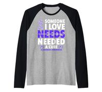 Qualcuno Che Amo ha Bisogno di Una Cura Alzheimer's Awareness Maglia con Maniche Raglan