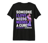 Qualcuno Che Amo ha Bisogno di Una Cura Alzheimer's Awareness Maglietta Premium