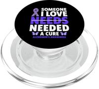 Qualcuno che amo ha bisogno di una cura Alzheimer's Awareness PopSockets PopGrip per MagSafe