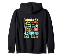 Qualcuno Che Mi AMA Davvero Mi ha preso Questo da Londra Felpa con Cappuccio