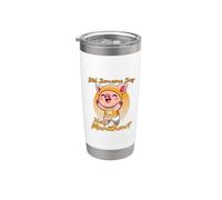 Qualcuno dice Half Marathon Cute Pig Runner Bicchiere termico in acciaio inox doppia parete