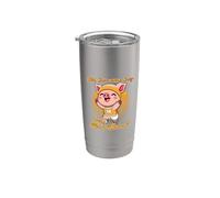 Qualcuno dice Half Marathon Cute Pig Runner Bicchiere termico in acciaio inox doppia parete
