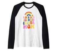 Qualcuno Forte Bocca Calcio Mamma Bball Citazioni Groovy Maglia con Maniche Raglan