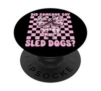 Qualcuno ha detto cani da slitta? Mushing Sled Dog Girl Coquette PopSockets PopGrip Adesivo
