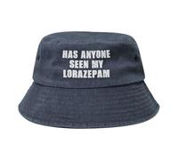 Qualcuno Ha Visto Il Mio Lorazepam? Uomo Donne Cotone Bucket Hat Protezione Solare Cappello da Sole Traspirante Cappelli di Benna per Viaggi Campeggio Estate