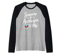 Qualcuno in Azerbaigian Mi AMA Bandiera del Cuore Maglia con Maniche Raglan