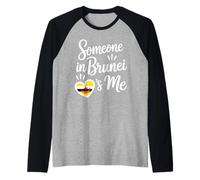 Qualcuno in Brunei Sono Io Bandiera del Brunei Cuore Amore Maglia con Maniche Raglan