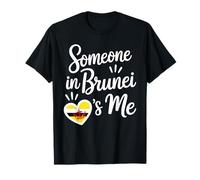 Qualcuno in Brunei Sono Io Bandiera del Brunei Cuore Amore Maglietta