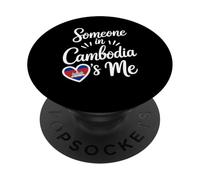 Qualcuno In Cambogia È Il Mio Cuore, Bandiera Amore PopSockets PopGrip Adesivo