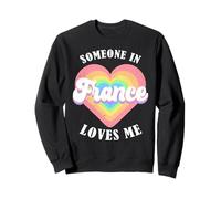 Qualcuno in Francia Mi AMA Orgoglioso Francia Francese Felpa