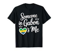 Qualcuno in Gabon Mi AMA Amore A Distanza Maglietta