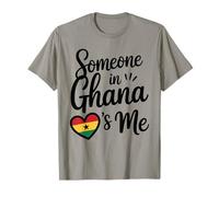 Qualcuno in Ghana Mi AMA Bandiera del Cuore del Ghana Maglietta