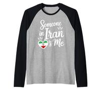 Qualcuno in Iran Sono Io Bandiera Dell'iran Amore del Cuore Maglia con Maniche Raglan