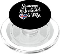 Qualcuno In Islanda Mi Ama Bandiera Islandese Cuore PopSockets PopGrip per MagSafe