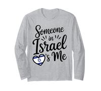 Qualcuno in Israele Mi AMA Orgoglio della Bandiera del Cuore Maglia a Manica